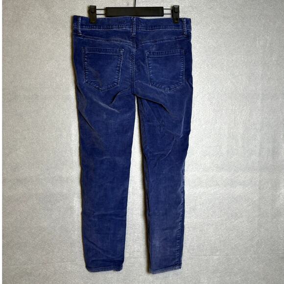 Free People Blue Corduroy Weekend Casual Straight Leg Skinny Pants Size 25 - Picture 3 of 5